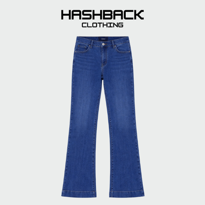 Women's Dark Blue Flared Jeans