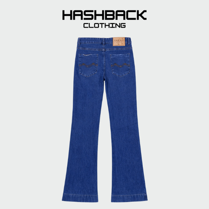 Women's Dark Blue Flared Jeans
