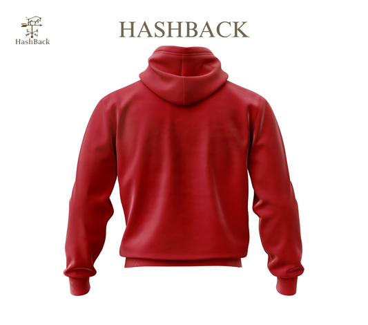 HashBack Plain Zipper Hoodie RED - BIG & TALL