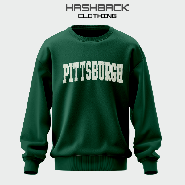 Embroidery Sweatshirt Oversized Drop Shoulder Crew Neck Mix Embroidery Article