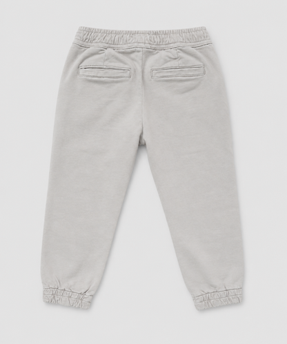 Boys cargo jogger trousers beige back view