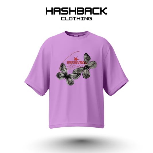 Hashback Drop shoulder Unisex Essential T-shirt Lilac