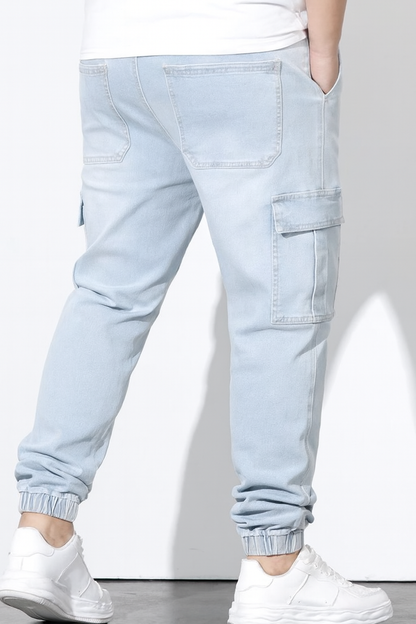 Men's Denim Cargo Jogger