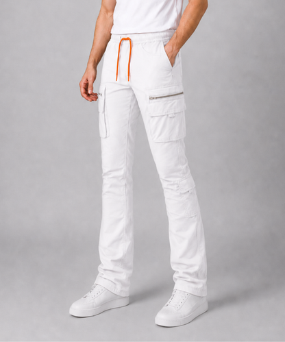 Multi-Pocket Stacked Cargo Pants - Long Length