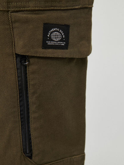 HashBack Men’s Cargo Trouser | Trouser pant – Regular Fit, 6 Pockets Am013 Olive