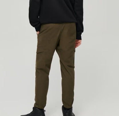 HashBack Men’s Cargo Trouser | Trouser pant – Regular Fit, 6 Pockets Am013 Olive