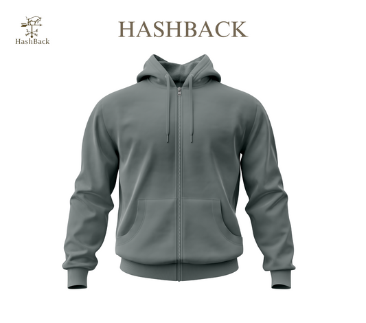 HashBack Plain Zipper Hoodie D20