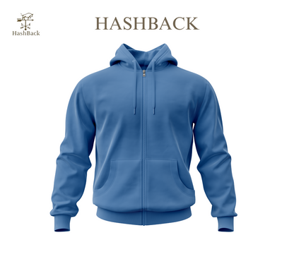 HashBack Plain Zipper Hoodie HD HEATHER NAVY Big & Tall