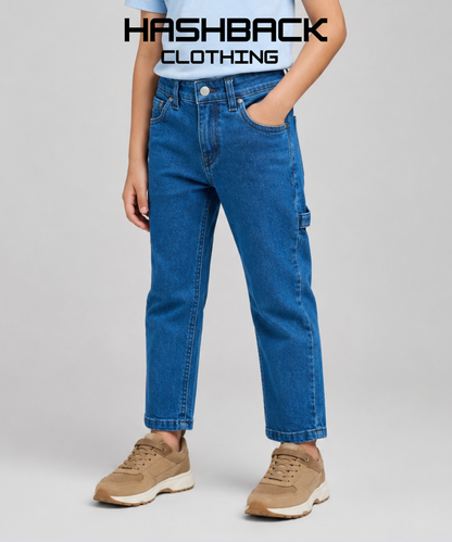 Boys Denim Pant – Elasticated Waist with Drawstring & Gripped Bottom
