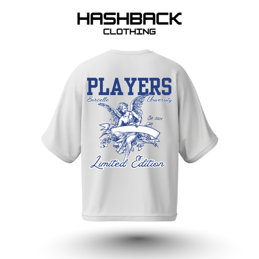 Hashback Drop shoulder Unisex Players T-shirt White