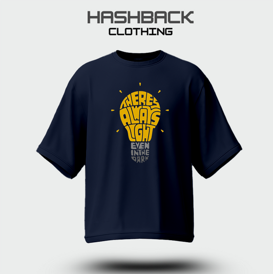 DropShoulder There is Always Light Even in the Dark (Navy)