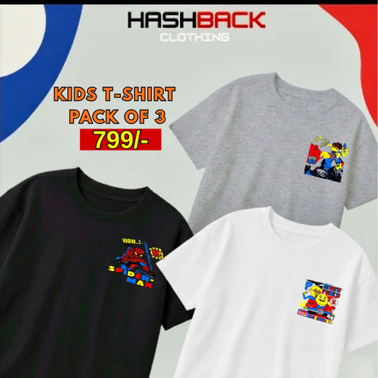 Pack of 3 Boys Printed T-Shirts