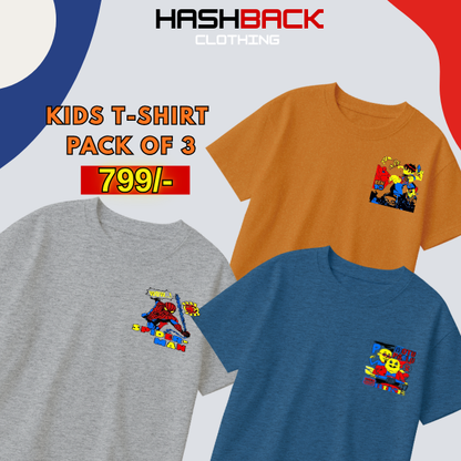 Pack of 3 Boys Printed T-Shirts