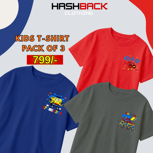 Pack of 3 Boys Printed T-Shirts