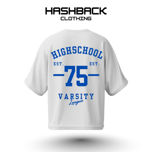 Hashback Drop shoulder Unisex 75 T-shirt White