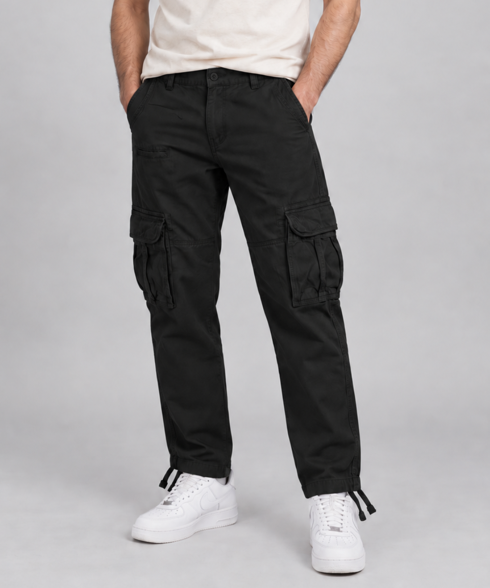 Multi-Pocket Cargo Pants – Forest Camo