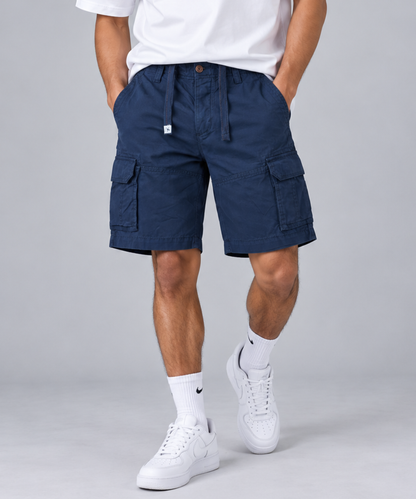 Men's Cargo Shorts – Multi-Pocket Utility Shorts with Drawstring