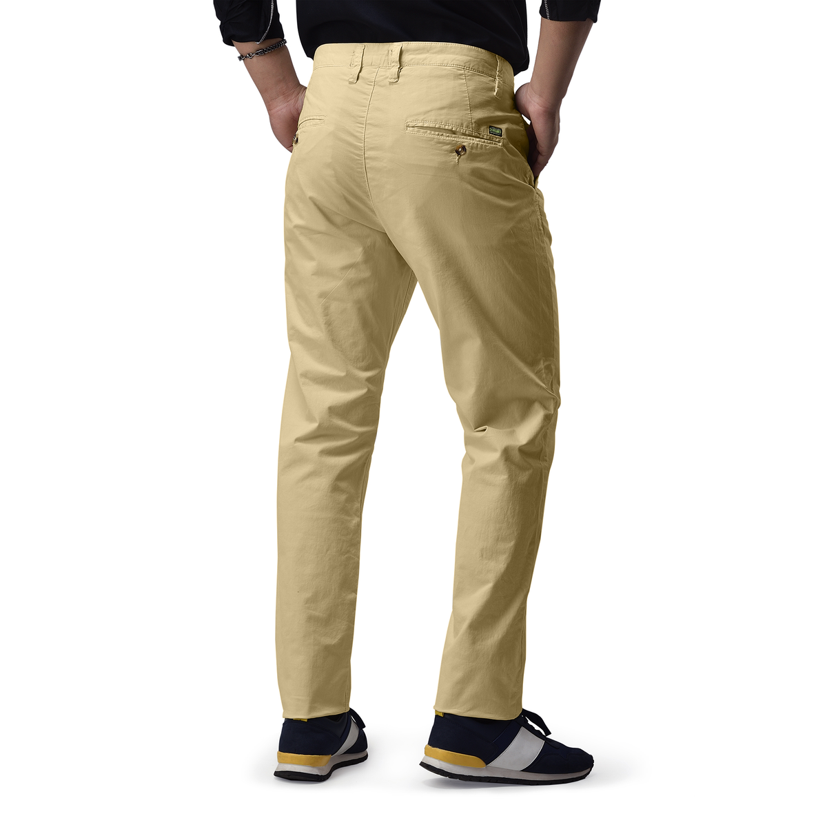 Mens Slim fit Chinos Pants - LT BEIGE- AM001