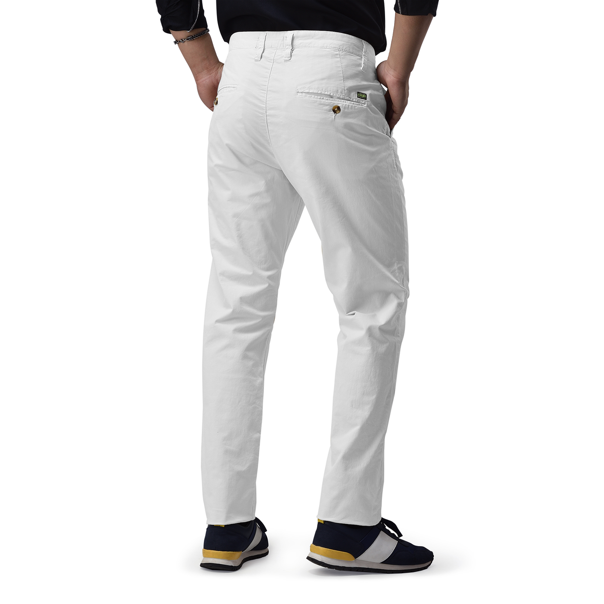 Mens Slim fit Chinos Pants - White- AM001