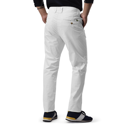 Mens Slim fit Chinos Pants - White- AM001