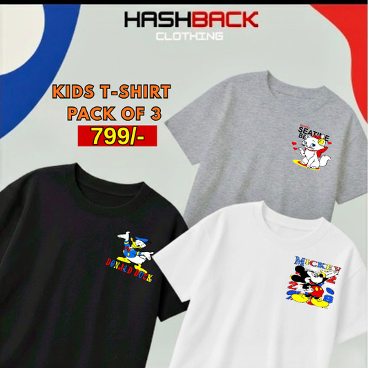 Pack of 3 Boys Printed T-Shirts