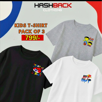 Pack of 3 Boys Printed T-Shirts