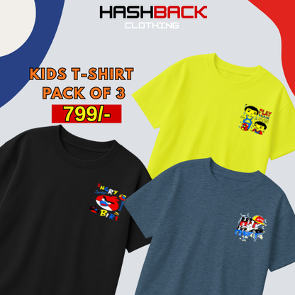 Pack of 3 Boys Printed T-Shirts