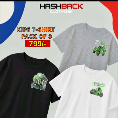 Pack of 3 Boys Printed T-Shirts
