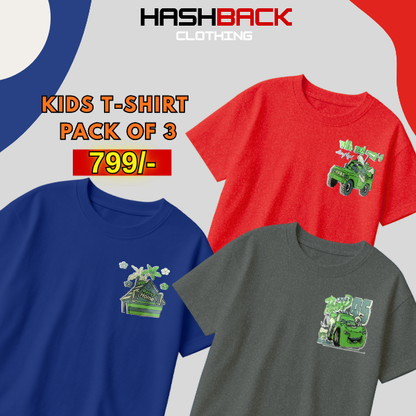 Pack of 3 Boys Printed T-Shirts