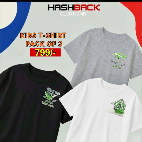Pack of 3 Boys Printed T-Shirts