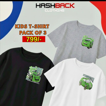 Pack of 3 Boys Printed T-Shirts