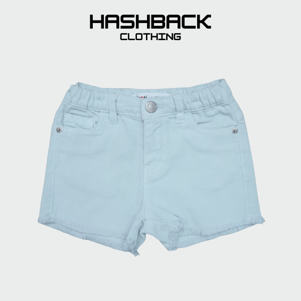 Girls Denim Mini Shorts - High Rise