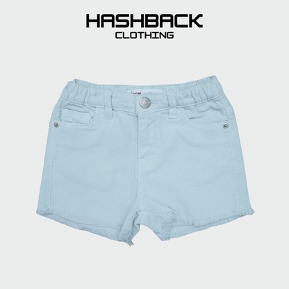 Girls Denim Mini Shorts - High Rise
