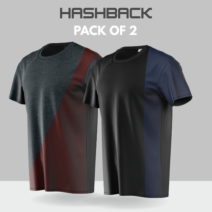 Crew Neck T Shirt For Men - Pack of 2 Mix