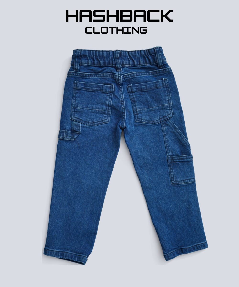 Boys Denim Pant – Elasticated Waist with Drawstring & Gripped Bottom