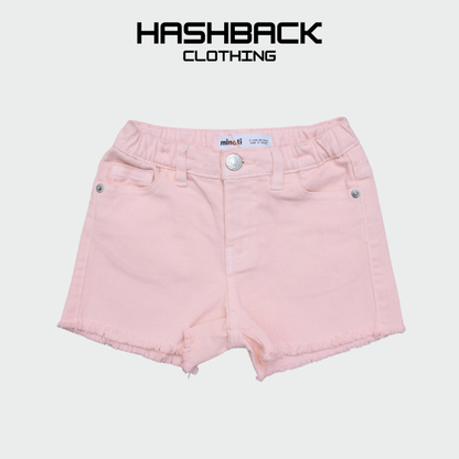 Girls Denim Mini Shorts - High Rise