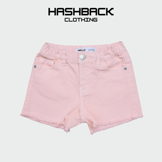 Girls Denim Mini Shorts - High Rise