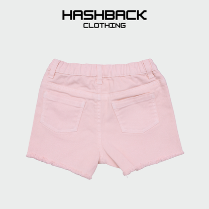 Girls Denim Mini Shorts - High Rise