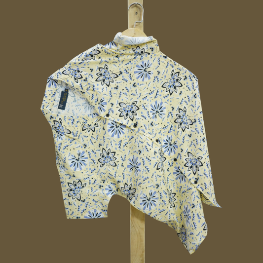 Hashback Printed Linen Shirt For Men
