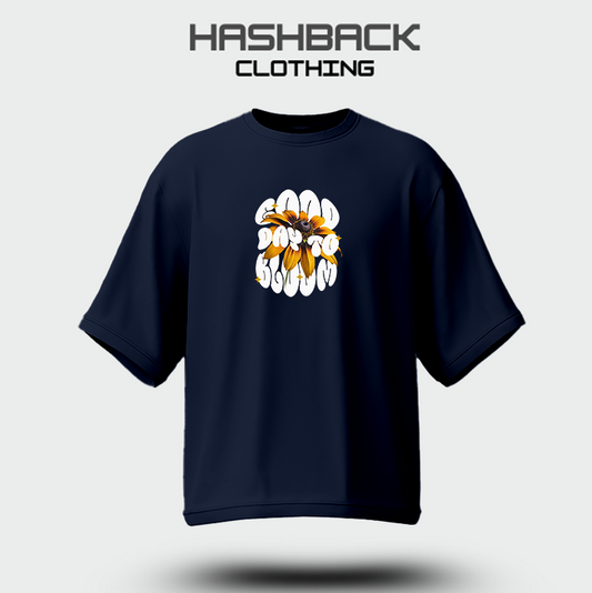 Drop Shoulder Good Day to Bloom (Navy)