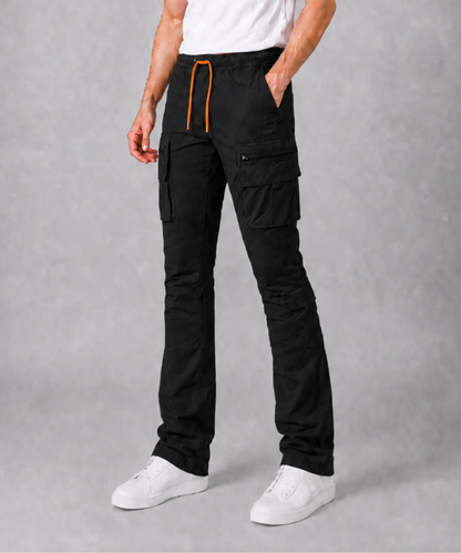 Multi-Pocket Stacked Cargo Pants - Long Length
