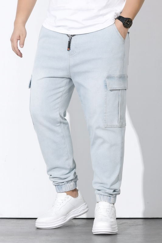 Men's Denim Cargo Jogger