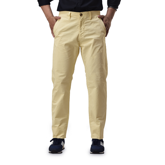 Mens Slim fit Chinos Pants - LT BEIGE- AM001