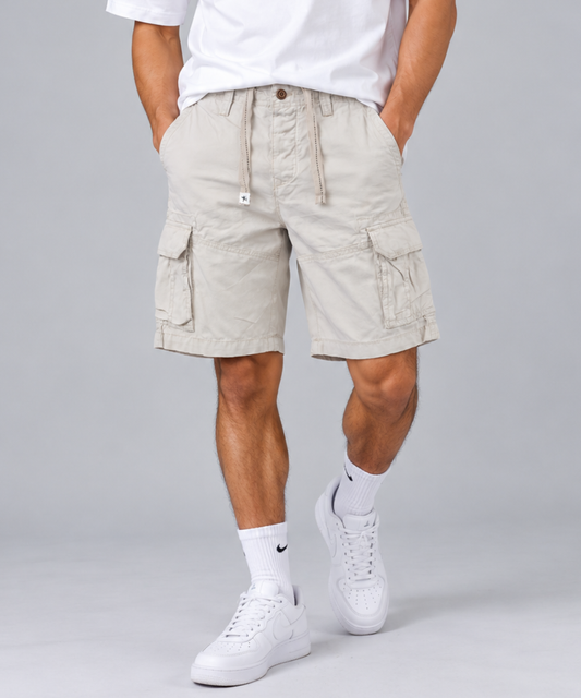 Men's Cargo Shorts – Multi-Pocket Utility Shorts with Drawstring