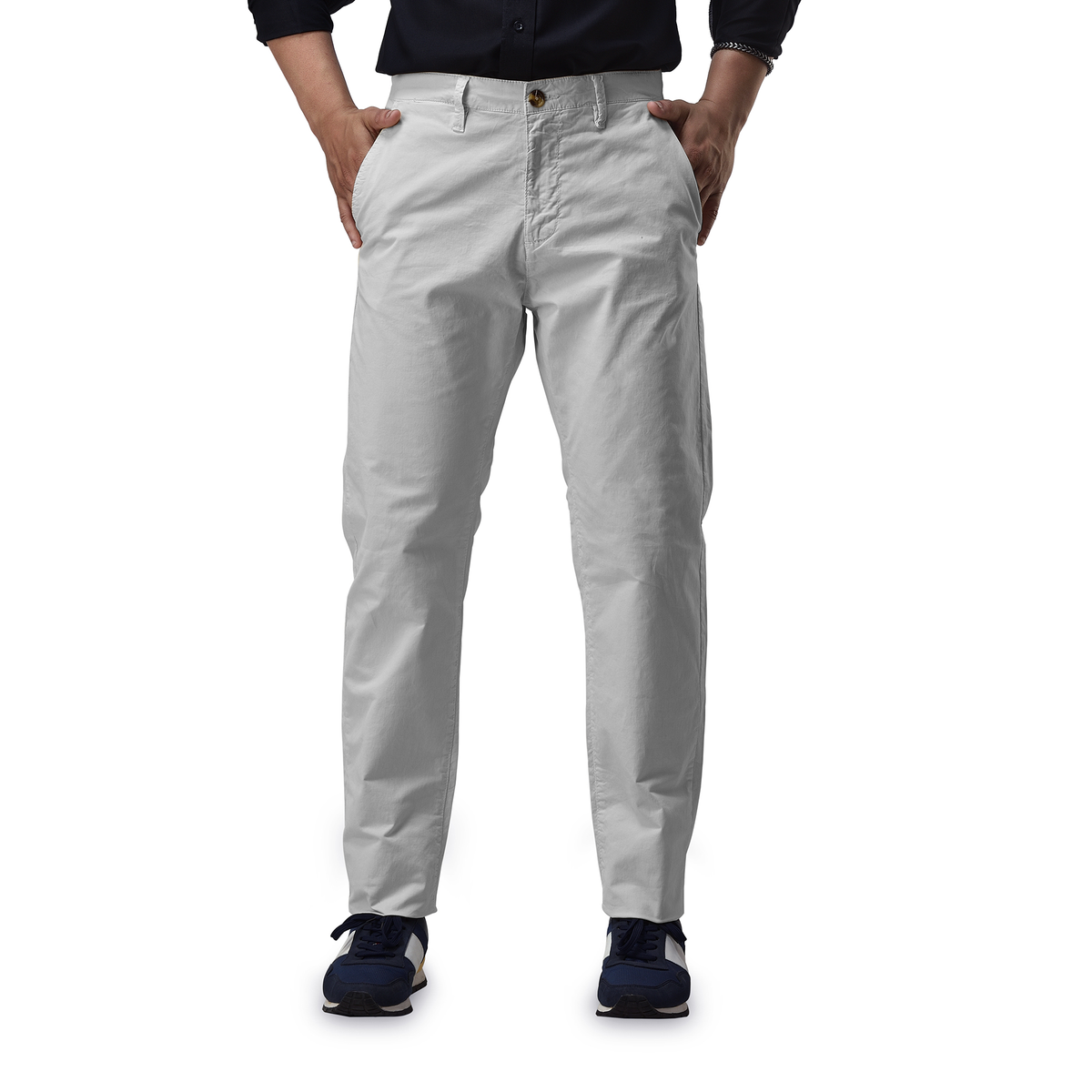 Mens Slim fit Chinos Pants - Light Grey- AM001