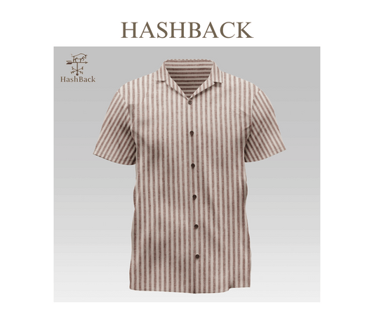 HashBack Hawaiian Beach Casual Button Down Cuban Collar Printed Shirt For Men