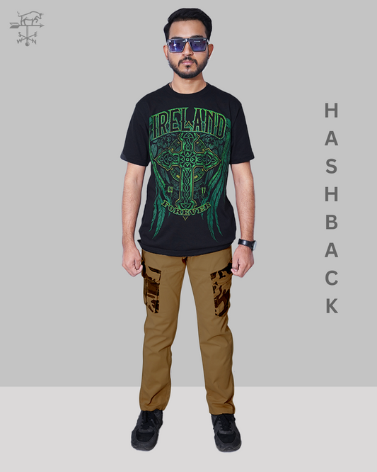 Camo Contrast Cargo Trousers-4| Regular Fit