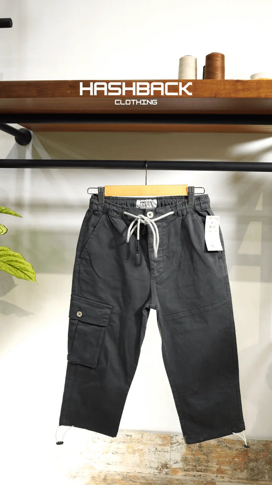 Men's Anthra Quarter Length Cargo Shorts with Drawstring Waist & Side Pocket – Casual Summer Wear