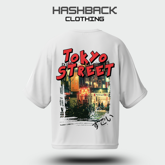 Drop Shoulder Tokyo Drift (White)