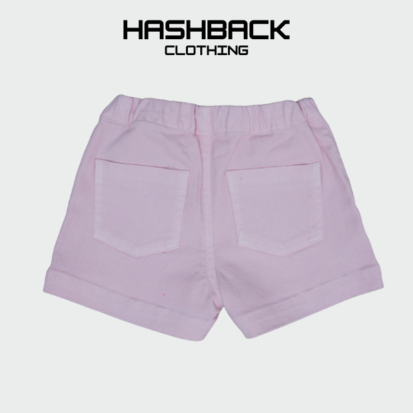 Girls High Rise Denim Mini Shorts